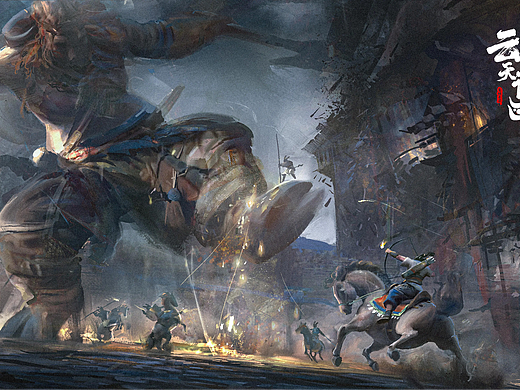 《云天漫记》夜袭 绘制过程