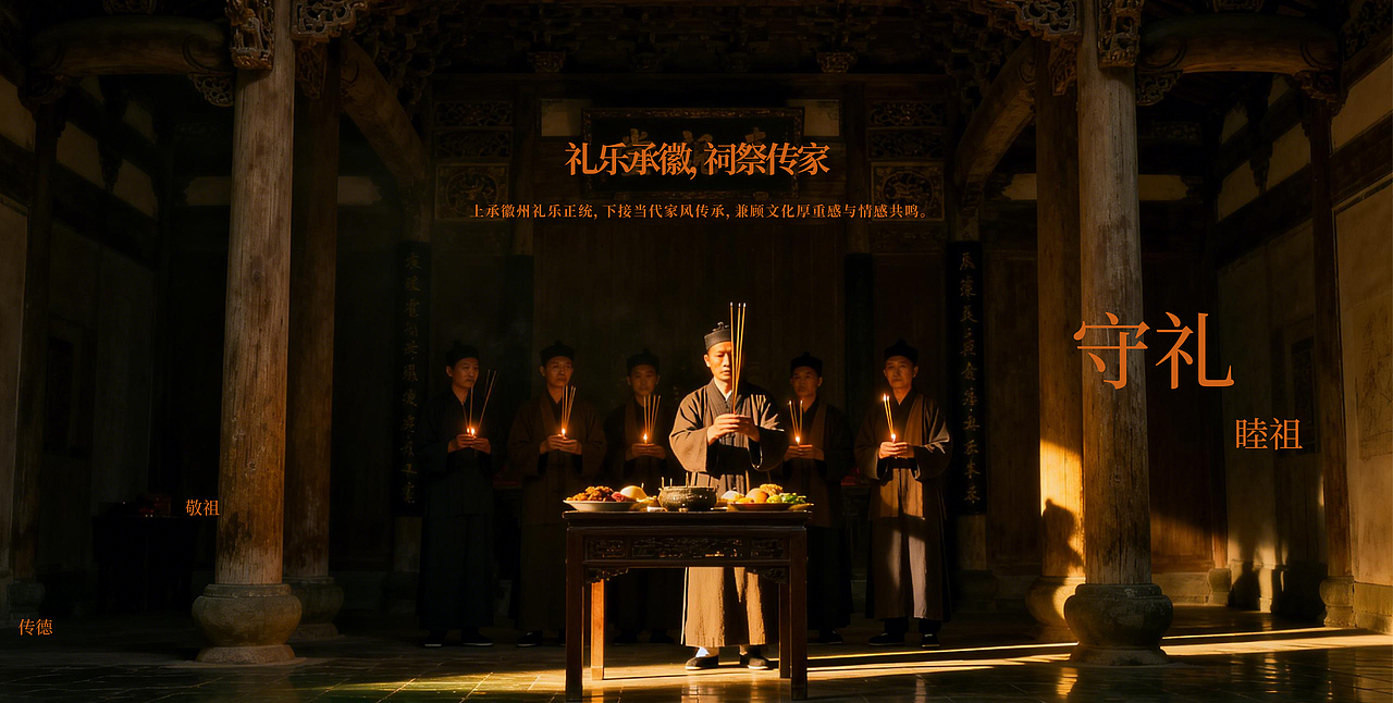 徽州祠祭（非遗）（图ZNDA0ODc2NzM2） - 品牌 - 站酷设计师荼锦水云身原创素材 - 站酷ZCOOL