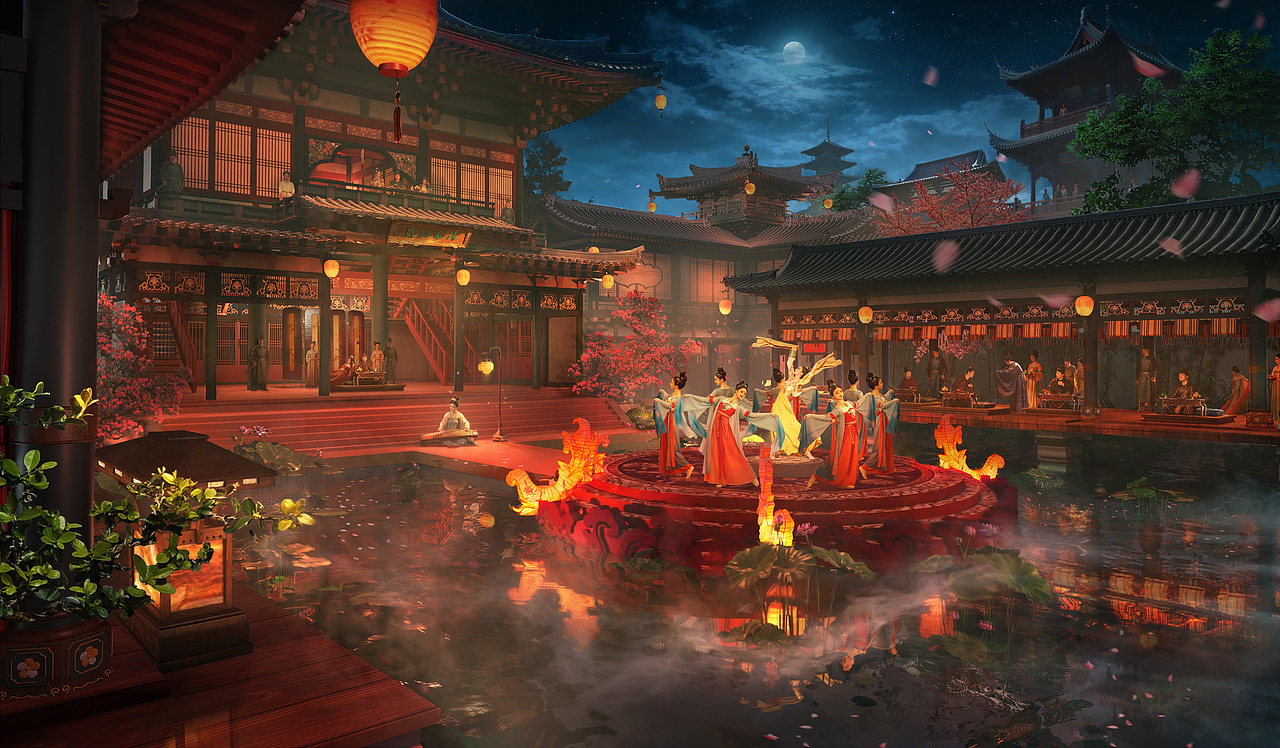 古装影视概念设计-夜青楼（图ZNDA0ODgyMTQ0） - 设定/分镜 - 站酷设计师一只板栗原创素材 - 站酷ZCOOL