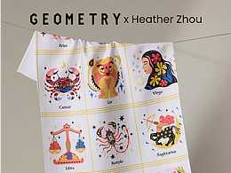 艺术家联名 | Geometry 12星座茶巾系列