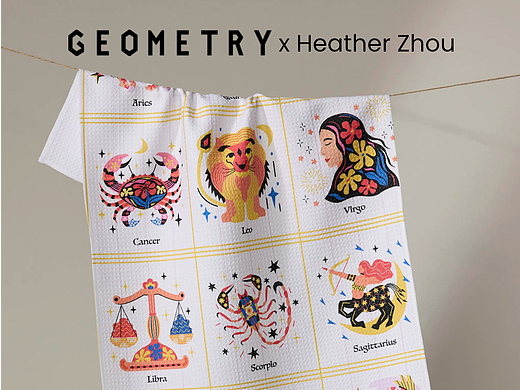 艺术家联名 | Geometry 12星座茶巾系列
