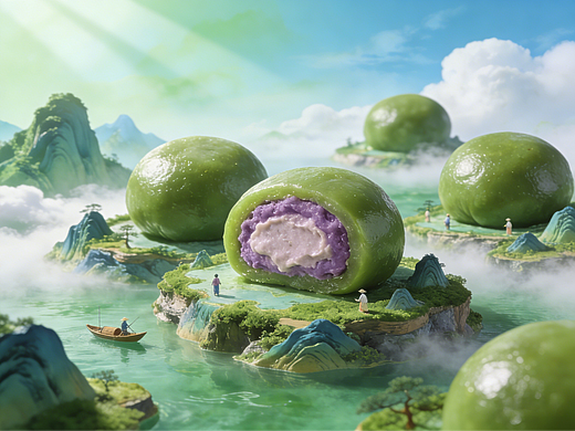 【视频】大青团村落 四种口味的青团