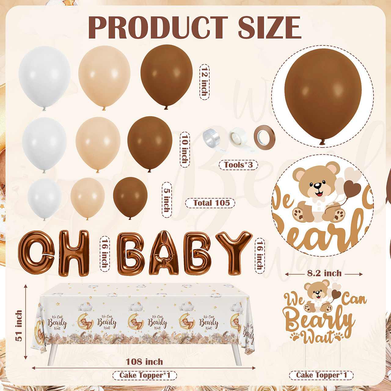 亚马逊主图A+--小熊生日拱门气球套装（图ZNDA0ODk2ODEy） - 电商 - 站酷设计师SZ非凡印象原创素材 - 站酷ZCOOL