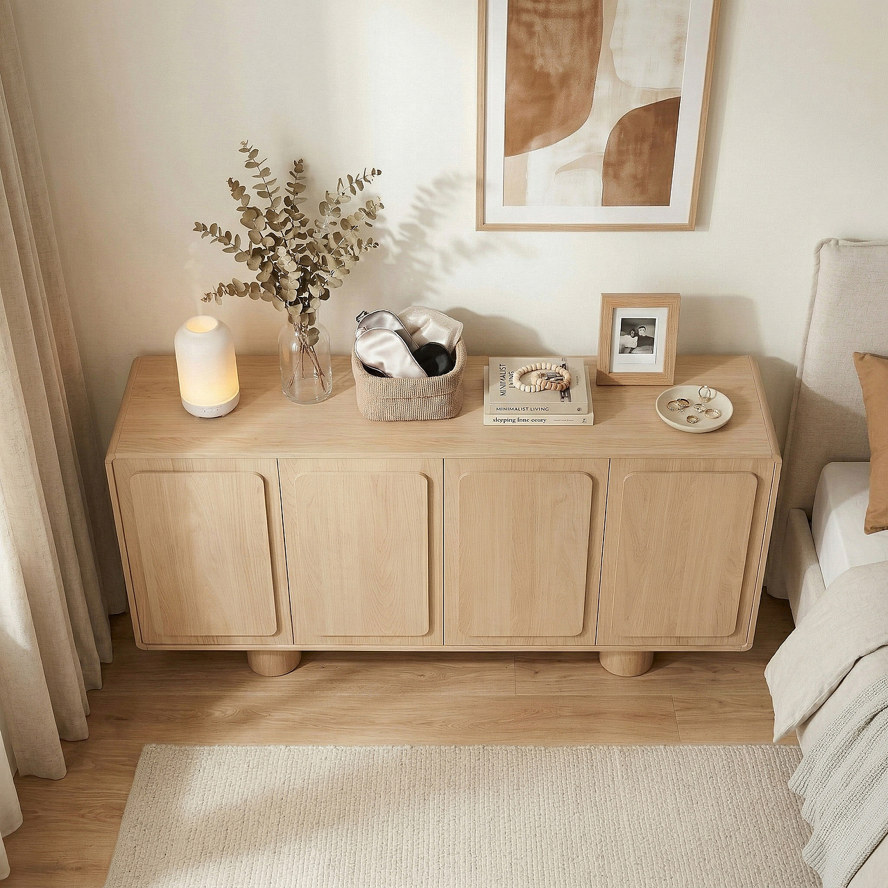 原木治愈系 | 多功能圆角柜，让家自带温柔滤镜（图ZNDA0OTAzMDA4） - 产品 - 站酷设计师锦里JINLIDESIGN原创素材 - 站酷ZCOOL