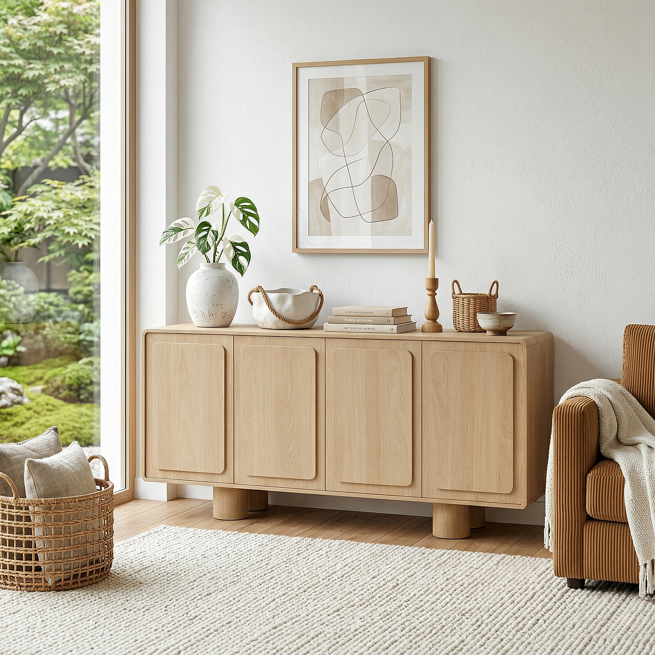 原木治愈系 | 多功能圆角柜，让家自带温柔滤镜（图ZNDA0OTAyOTk2） - 产品 - 站酷设计师锦里JINLIDESIGN原创素材 - 站酷ZCOOL