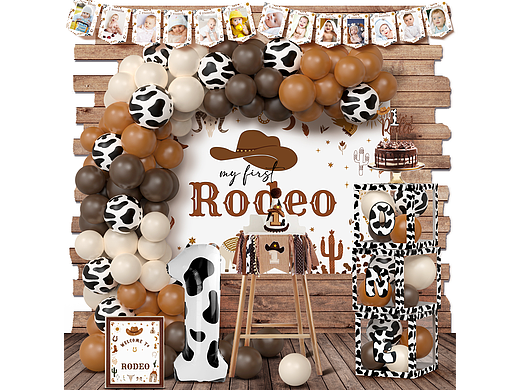 亚马逊主图A+--牛仔生日气球