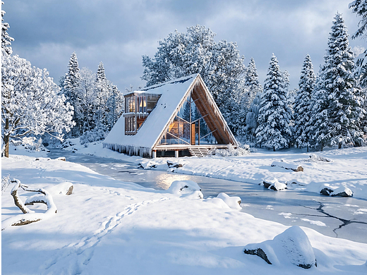 林中小屋的春夏秋冬