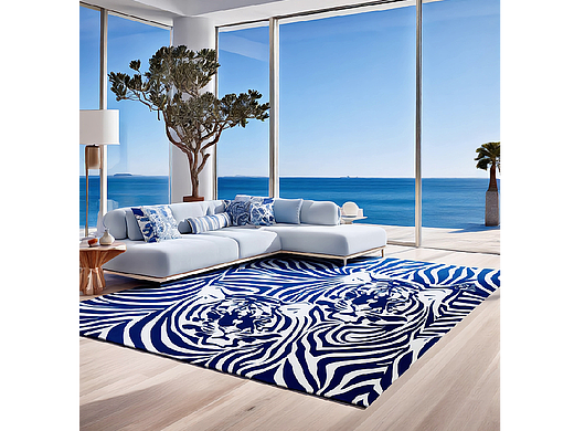 线性老虎插画图案