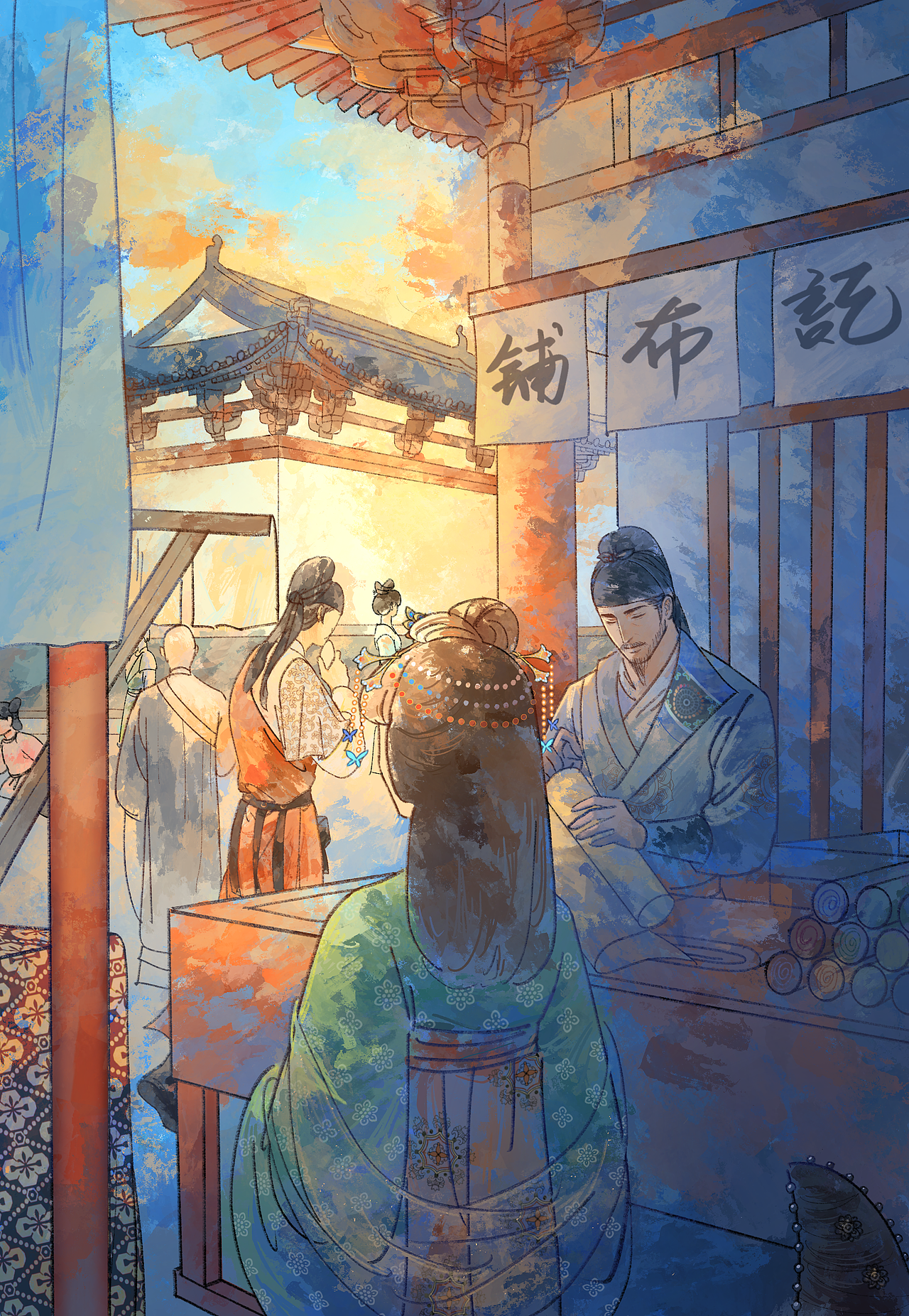 大唐长安——与诗仙领略唐朝风物志（图ZNDA0OTE4MDQw） - 艺术插画 - 站酷设计师Z651995509原创素材 - 站酷ZCOOL