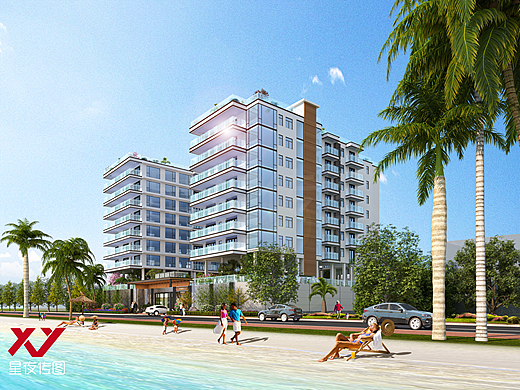 度假不必远行，下楼即沙滩，推窗即蔚蓝。