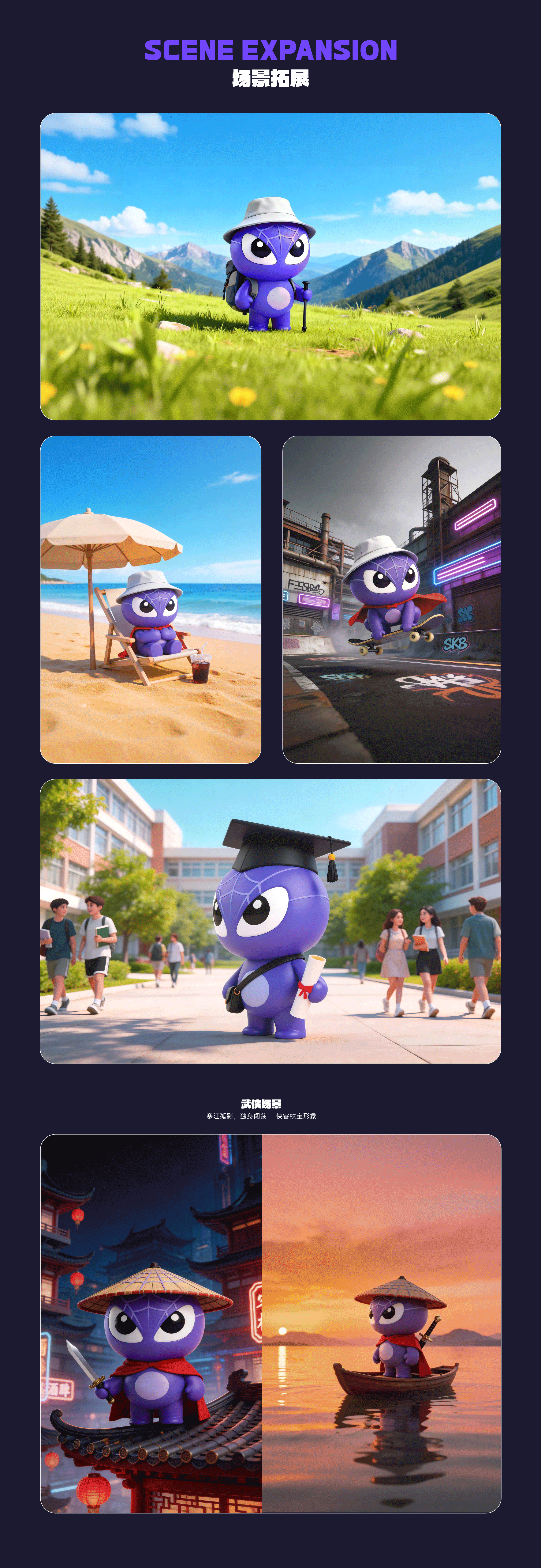 品牌IP形象设计-紫蛛游侠（图ZNDA0OTI2ODg0） - IP形象 - 站酷设计师三斤五两原创素材 - 站酷ZCOOL