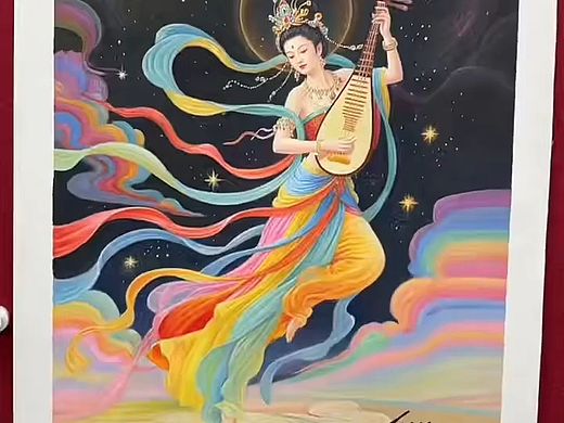 精美的飞天舞女