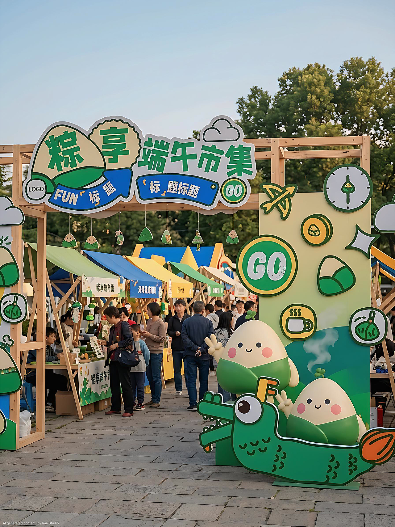 端午市集活动视觉设计-合作案例（图ZNDA0OTM2NjY0） - 宣传物料 - 站酷设计师光合未来Design原创素材 - 站酷ZCOOL