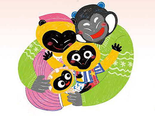 绘本创作｜《小星系列》温馨的小猴子一家