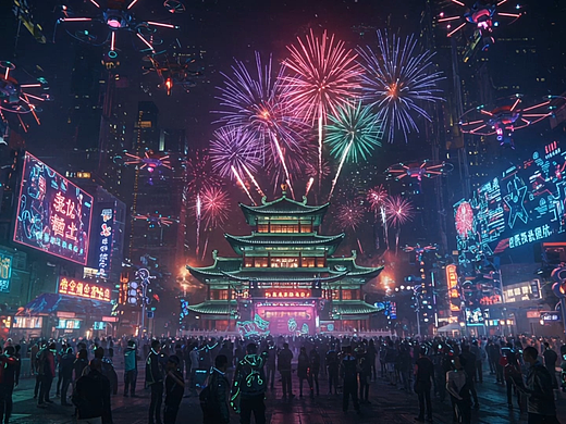 AI眼中的未来超级都市龙岗2099|AIGC创意|未来科技