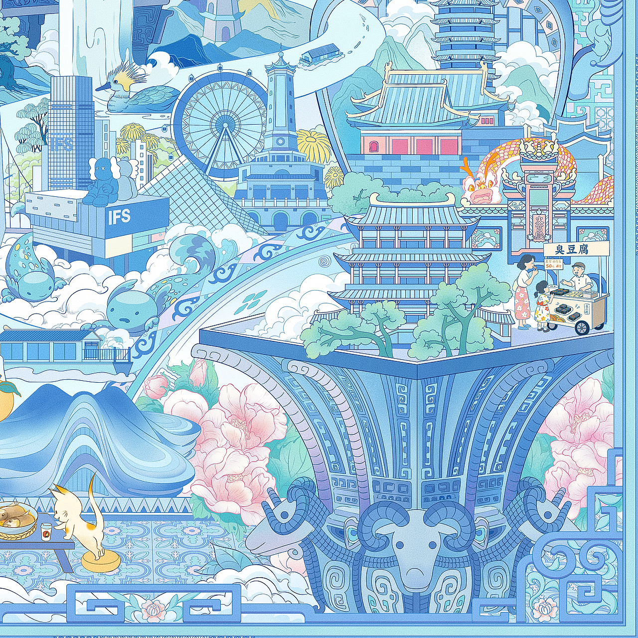 近期丝巾插画【春意 盎然】【湘水 遗珍】(图ZNDA0OTQ0NTY0) - 商业插画 - 站酷设计师拾柒_KiKi原创素材 - 站酷ZCOOL
