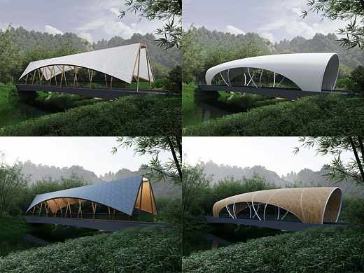 景观桥造型推敲