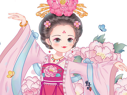 十二花神之二牡丹花神