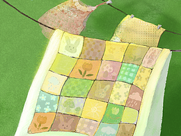 曬被子--夢里都是陽光的味道