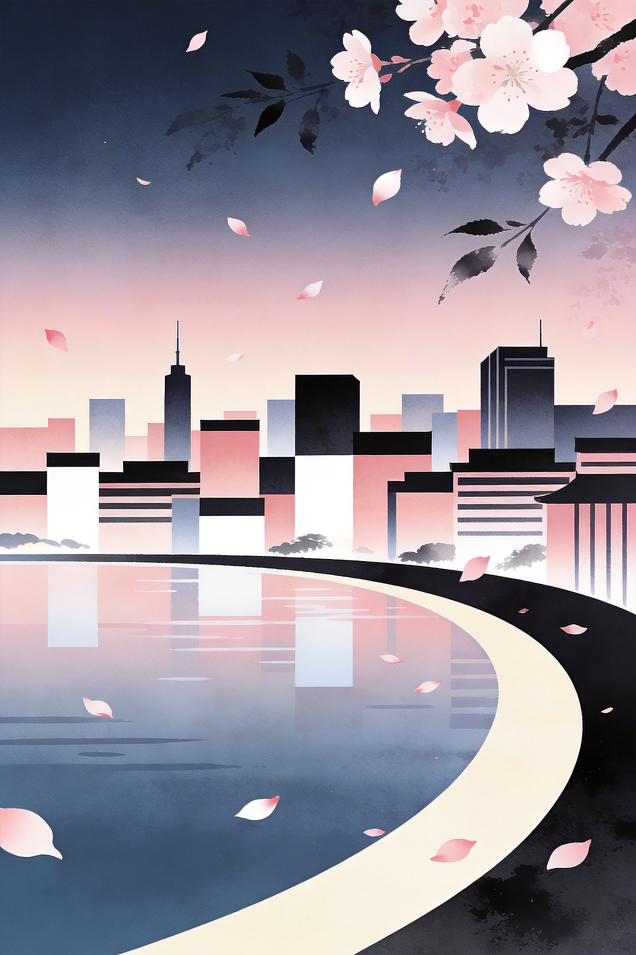 城间春韵 | AI 绘画提示词(图ZNDA0OTcyMjI0) - AI作品 - 站酷设计师李小红HONG原创素材 - 站酷ZCOOL