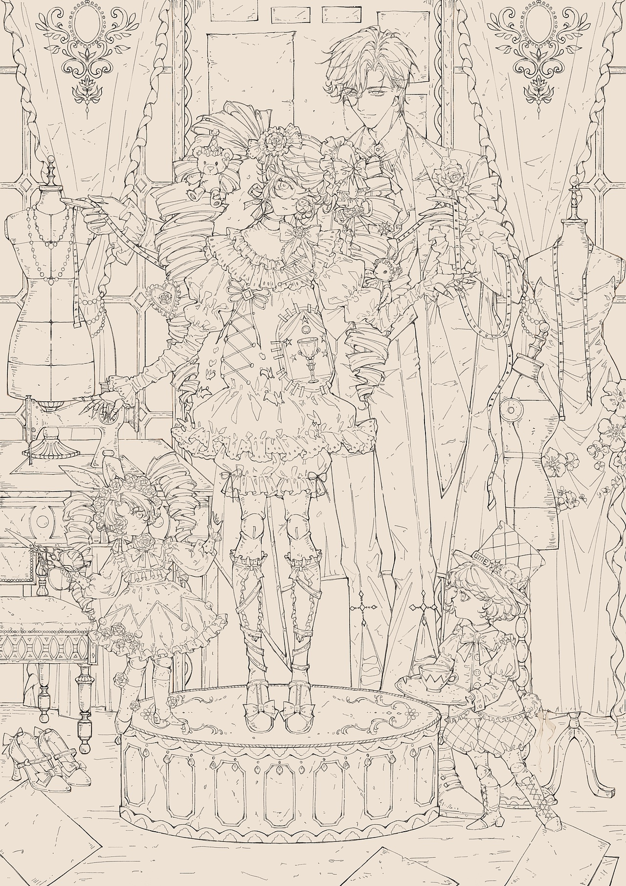 《恋与深空》同人梦女复古风插画（图ZNDA0OTc0NTc2） - 商业插画 - 站酷设计师罗德KARAS原创素材 - 站酷ZCOOL