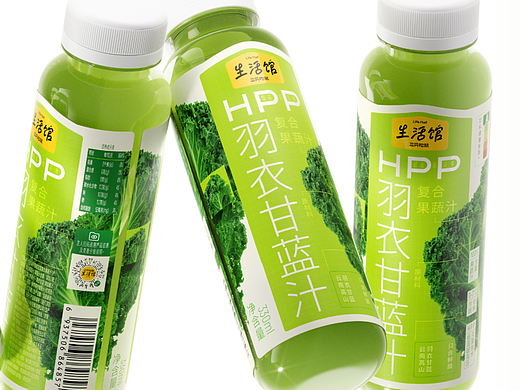 遇义设计丨羽衣甘蓝汁饮料包装设计丨植此青绿