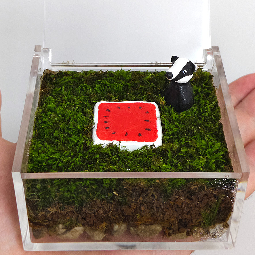 苔藓微景《瓜田里的猹》（图ZNDA0OTgwNDcy） - 其他手工艺 - 站酷设计师冰美式16oz原创素材 - 站酷ZCOOL