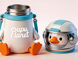 PIUPIU太空鸭儿童保温杯AI广告