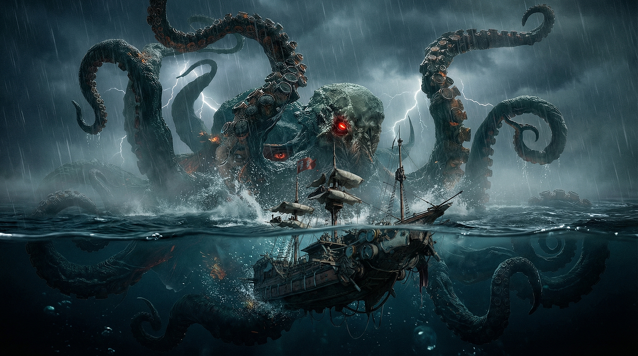 aigc 特苏鲁章鱼（图ZNDA0OTk3ODA4） - 短片 - 站酷设计师周仟原创素材 - 站酷ZCOOL