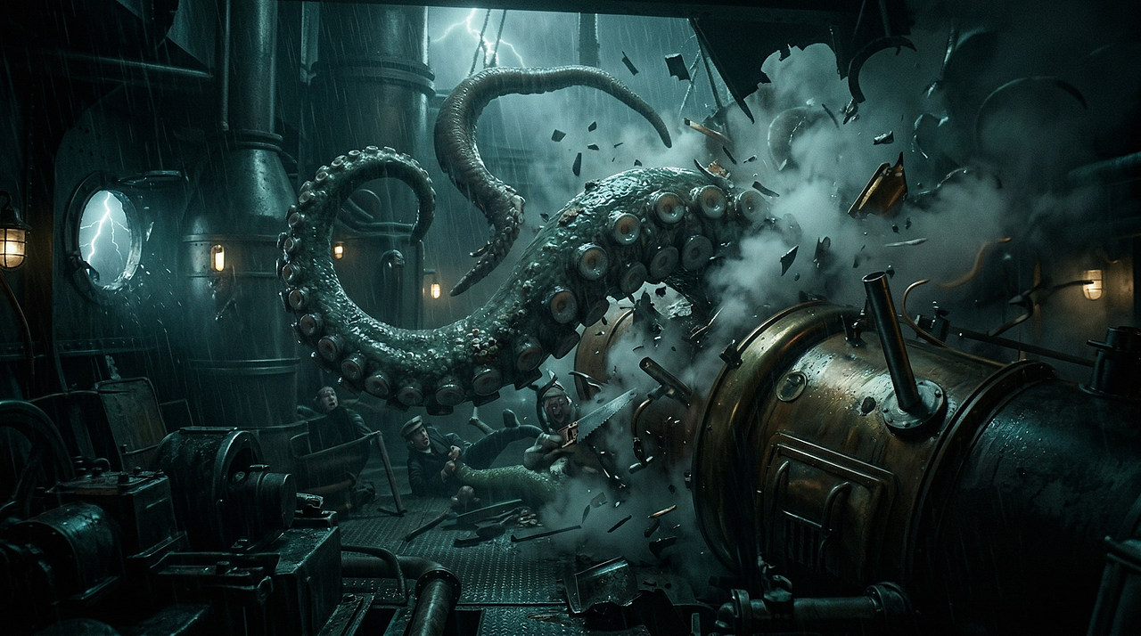 aigc 特苏鲁章鱼（图ZNDA0OTk3Nzg4） - 短片 - 站酷设计师周仟原创素材 - 站酷ZCOOL