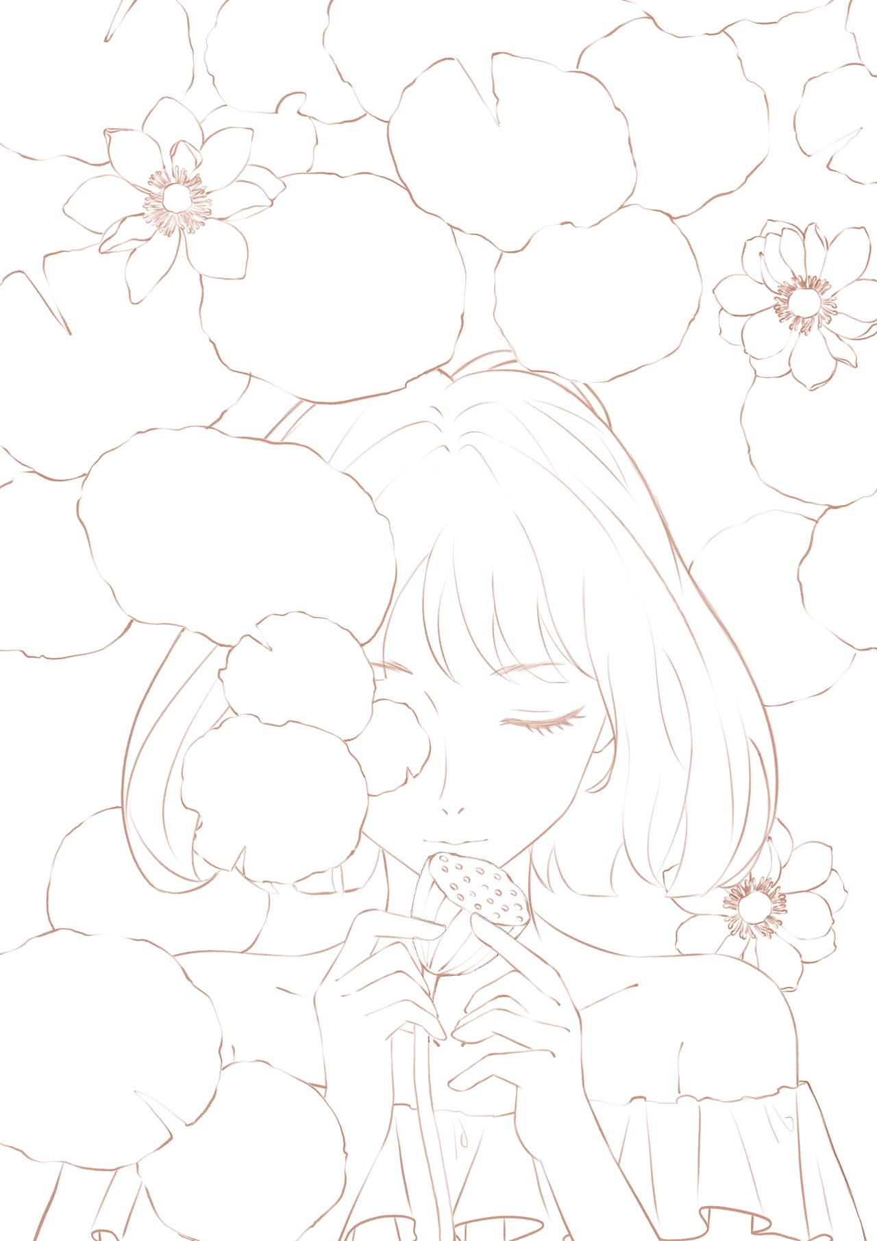 宁夏｜荷叶女生🍃（图ZNDA0OTk4NDcy） - 商业插画 - 站酷设计师薄荷叶_叶子原创素材 - 站酷ZCOOL