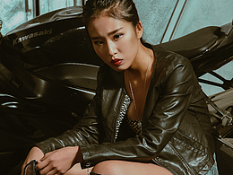 复古机车人像/Retro Motorcycle Portrait