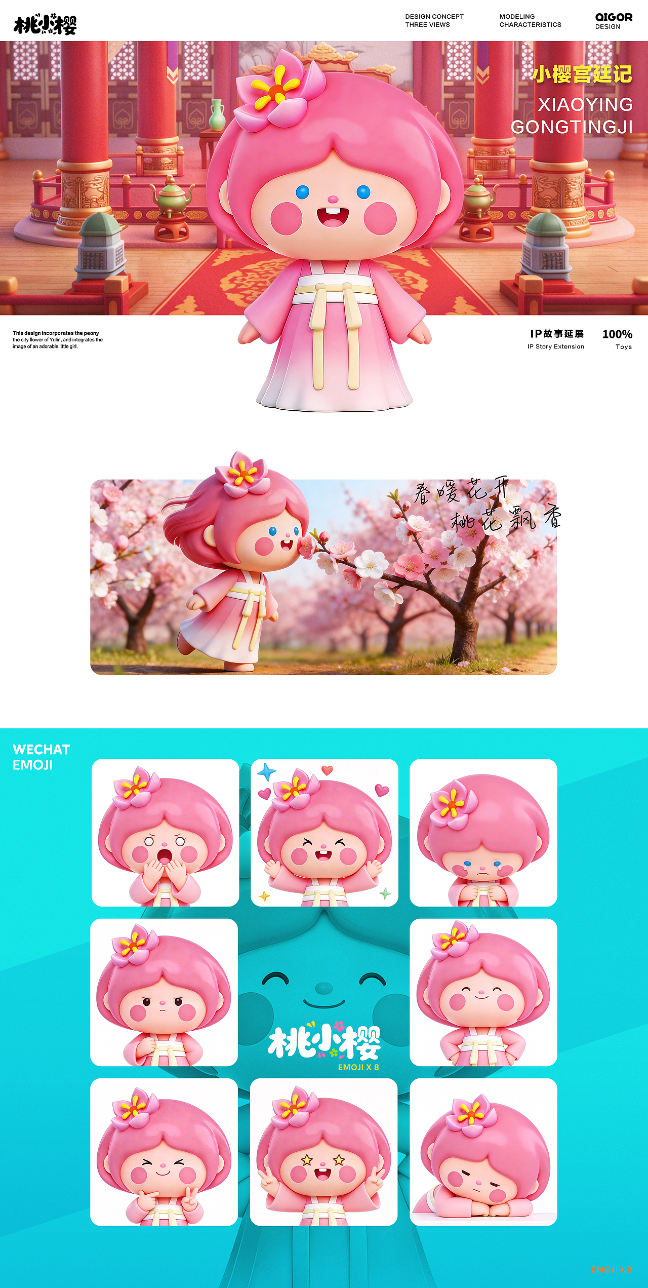 桃小樱IP设计(图ZNDA1MDAxODY0) - IP形象 - 站酷设计师奇果QIGOR原创素材 - 站酷ZCOOL