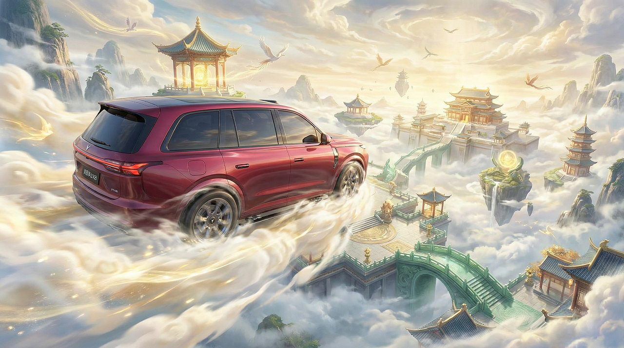 岚图泰山X8：一车容纳千古风华（图ZNDA1MDA5MDIw） - AI作品 - 站酷设计师AI设计师33酱原创素材 - 站酷ZCOOL