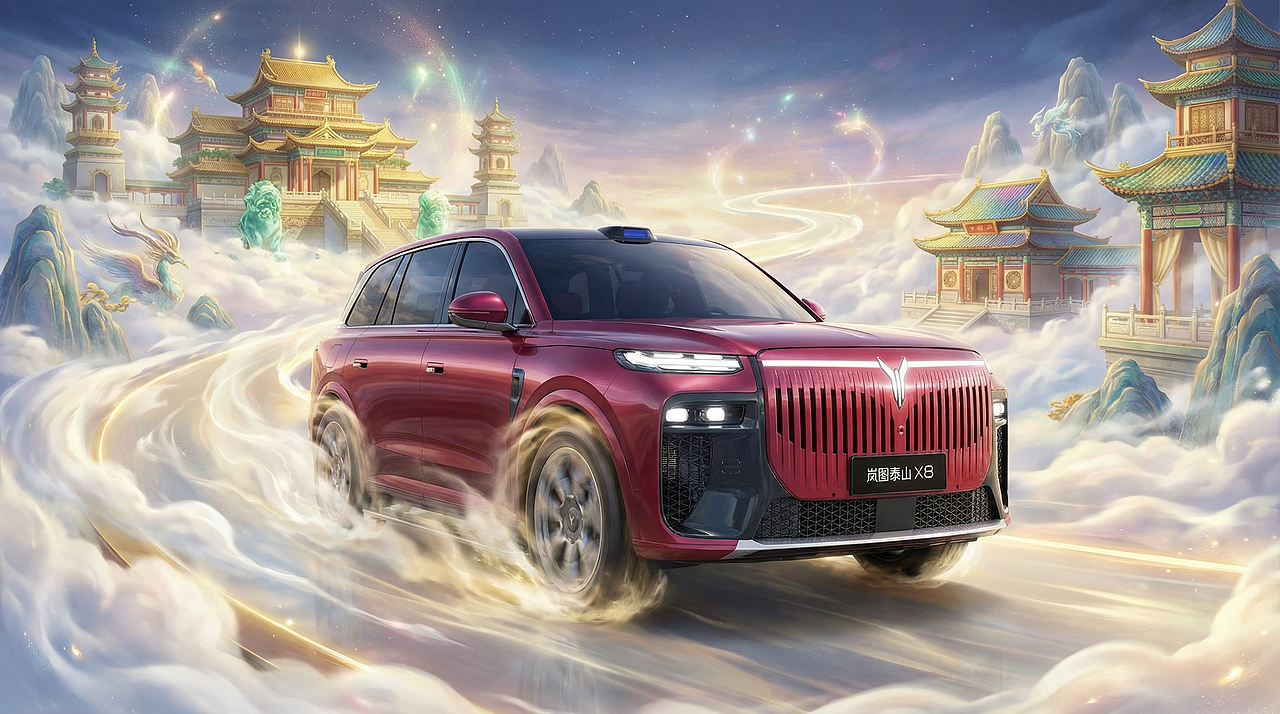 岚图泰山X8：一车容纳千古风华（图ZNDA1MDA5MDI0） - AI作品 - 站酷设计师AI设计师33酱原创素材 - 站酷ZCOOL