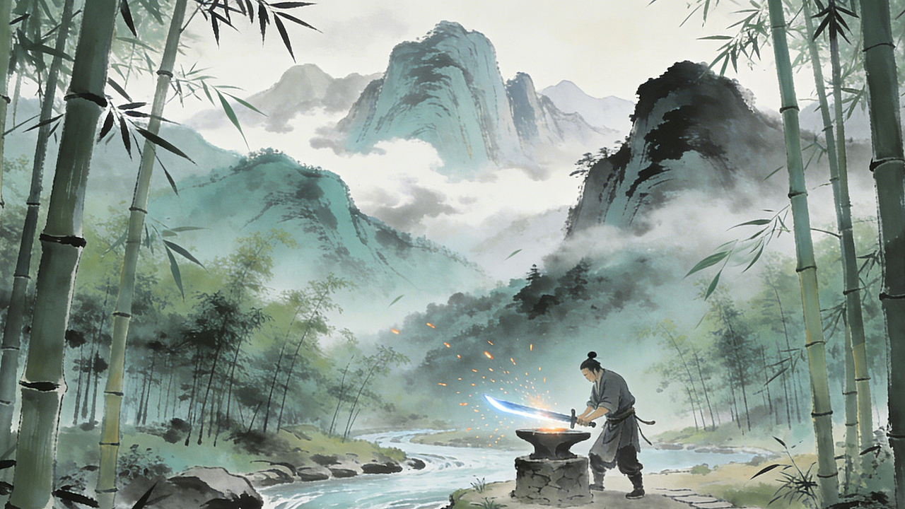 以剑载道，致敬攀登（图ZNDA1MDIyNzEy） - AI作品 - 站酷设计师nycat原创素材 - 站酷ZCOOL