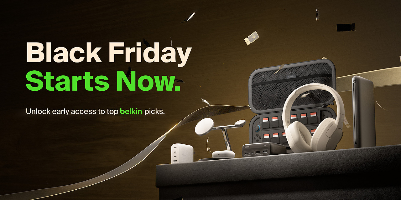 贝尔金Belkin 黑五产品促销广告（亚马逊）（图ZNDA1MDIyOTY0） - 动画/影视 - 站酷设计师Shamrock_原创素材 - 站酷ZCOOL