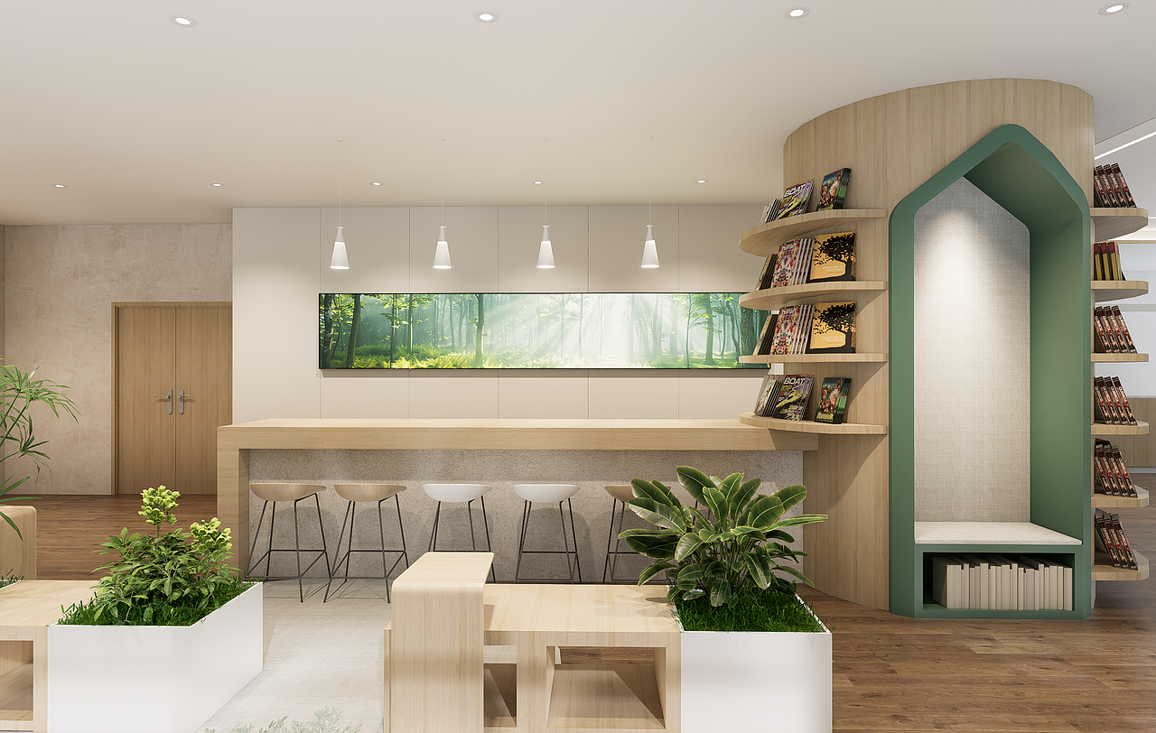 🌿 校园「自然阅读空间」设计方案（图ZNDA1MDMwMDMy） - 其他空间 - 站酷设计师方寸造序原创素材 - 站酷ZCOOL