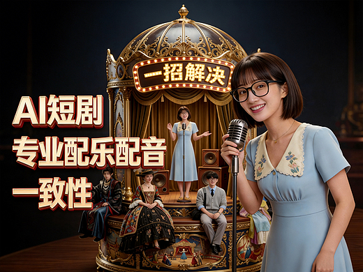 你们要的🥳AI短剧配音配乐一致性工具来了