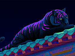 暗夜獨(dú)行的斑斕虎影