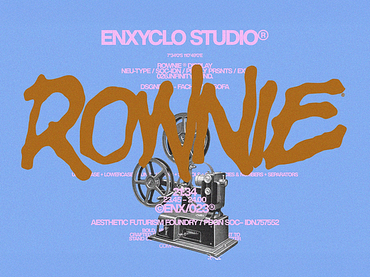 潮流复古粗犷原始涂鸦艺术海报封面标题手写英文字体