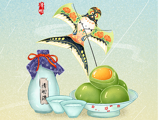 清明節(jié)插畫