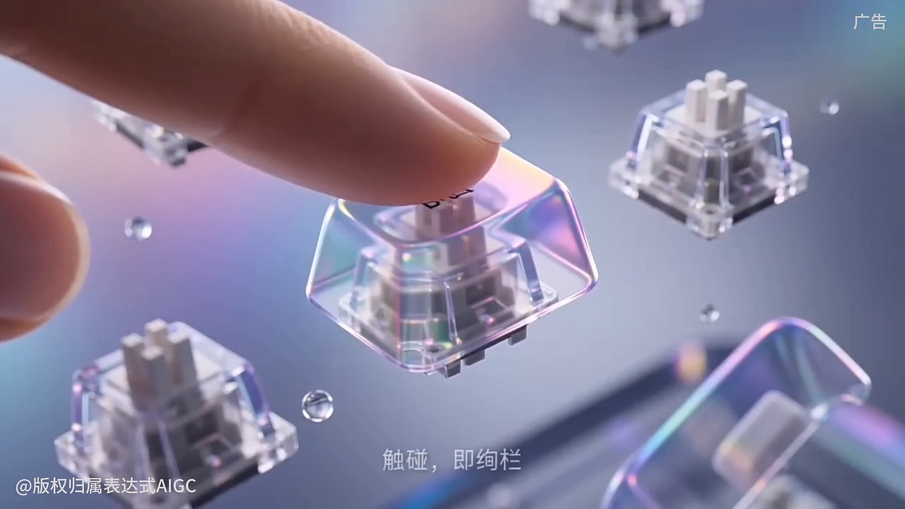 表达式商业应用案例，AURA键盘产品广告（图ZNDA1MDY5MzUy） - 影视后期 - 站酷设计师表达式AIGC原创素材 - 站酷ZCOOL