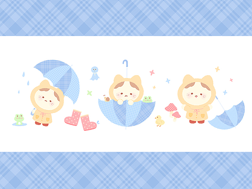 原创图案设计｜雨天小猫｜🉑授权