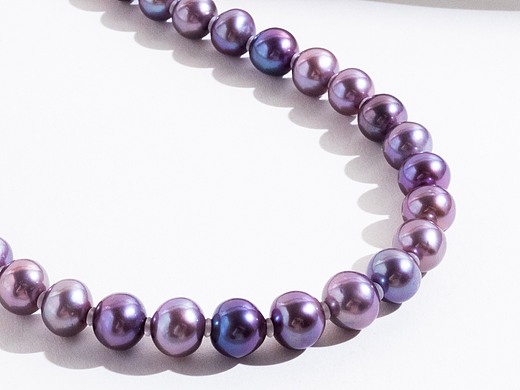 淡水珍珠紫色‘帝王紫’珍珠项链