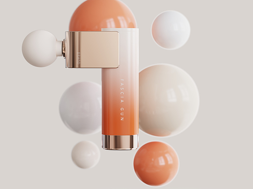 极简美学 · 便携筋膜枪 设计亮点