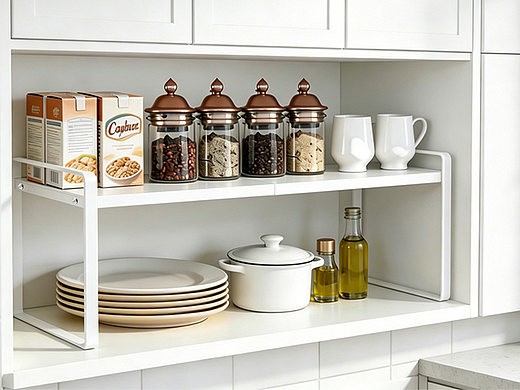 伸缩置物架-白色