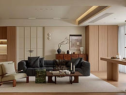 原木奶油风｜全屋家装设计效果图