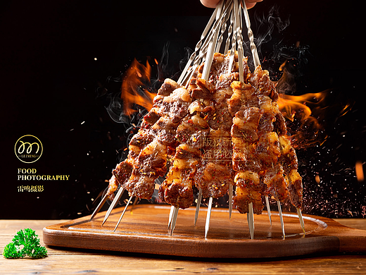《东北烧烤大油边》美食 产品 哈尔滨雷鸣摄影
