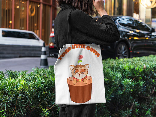 原創(chuàng)IP｜花盆小橘貓??軟萌治愈系帆布包（個人主頁-ZNzM0MTQxMzI=） - 商業(yè)插畫 - 站酷設計師插畫師能千九原創(chuàng)素材 - 站酷ZCOOL